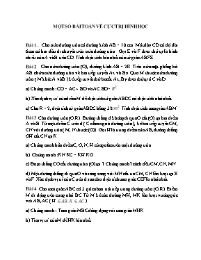 Một số bài toán về cực trị hình học